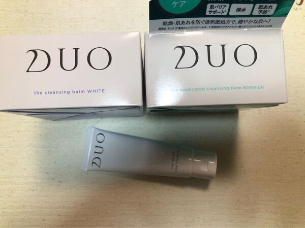 DUO デュオ クレンジングバーム ホワイト・バリア90g各1箱+クレイクレンズ30g