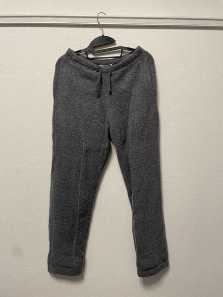 ユニクロ jw anderson スフレヤーン ワイドパンツ ライトグレー Sサイズ