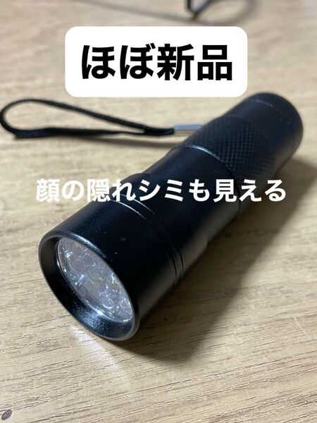 ブラックライト 紫外線 UV 12LED ハンディライト懐中電灯 アニサキス 車の傷 シミ などの発見に!