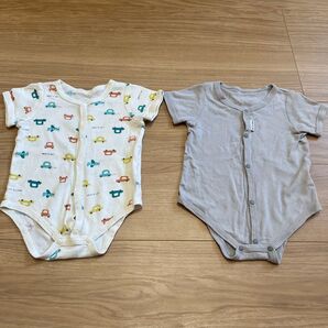 肌着 半袖ロンパース 2枚セット 60cm