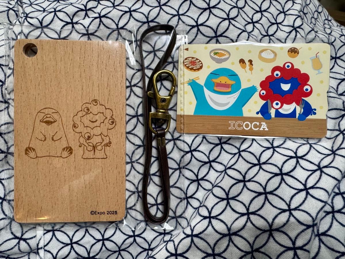 関西万博 ミャクミャク カモノハシのイコちゃん パスケース ICOCA 大阪関西万博 記念 ICOCA 木製パスケースB ミャクミャク