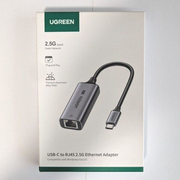 UGREEN 有線LANアダプター 2.5Gbps 超高速通信 USB-C Type-C to RJ45 2500Mbps