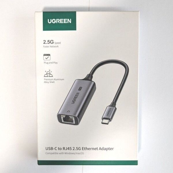 UGREEN 有線LANアダプター 2.5Gbps 超高速通信 USB-C Type-C to RJ45 2500Mbps