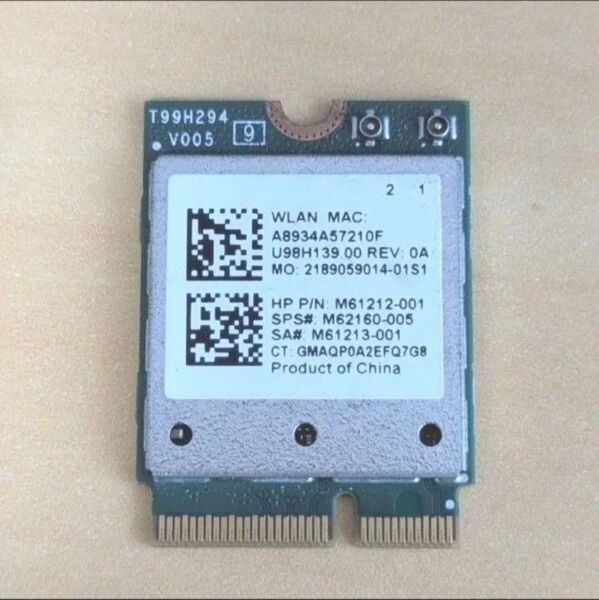 AX210相当 Wi-Fi 6E 無線LANカード 5400Mbps 6GHz M.2 AX210NGW