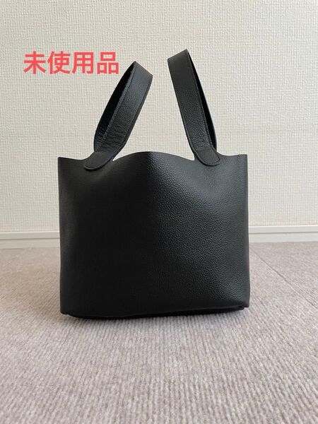 レザー トートバッグ ブラック シンプル 未使用品