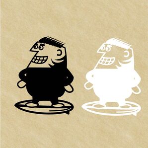 ローカルさん SURF アウトドアカッティングステッカー 2枚組