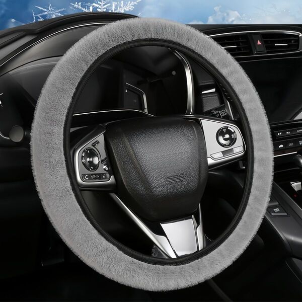 ハンドルカバー カーボン調 滑り止め 耐摩耗 ステッチ O型 汎用 ステアリングカバー 車用 d型