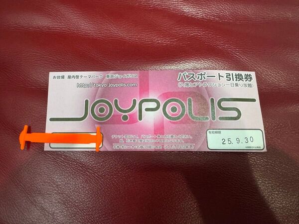 未使用 ジョイポリス パスポート引換券