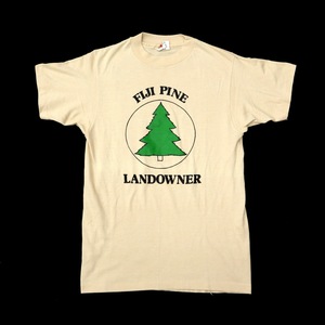 ☆送料無料☆ 70s 80s ビンテージ FIJI PINE LANDOWNER Tシャツ HANES ヘインズ USA製 70年代 80年代 古着 メンズ S 植物 木 緑 レディース