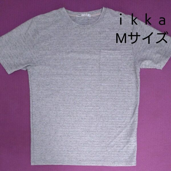 ikka Tシャツ グレー 半袖 半袖Tシャツ M Mサイズ