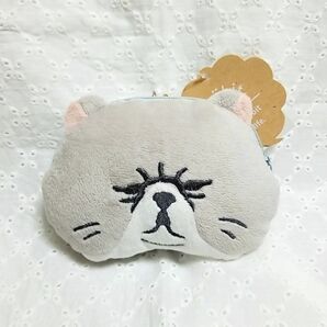 新品未使用 Chocobit 猫 マスコット パスケース付き ポーチ リール付きキーホルダー ぬいぐるみ型 もちもち