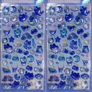ボンボンドロップシール よるねこボンボン 2シートセット