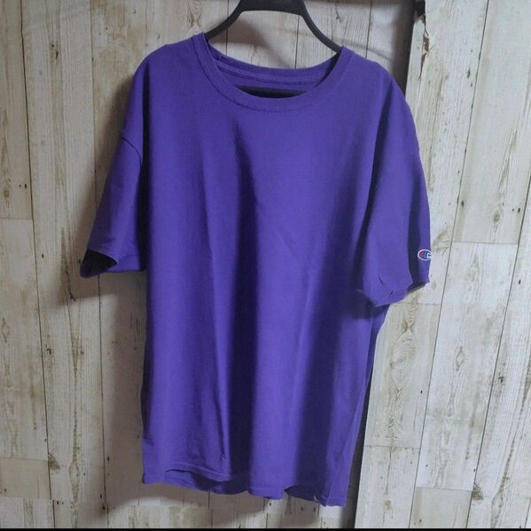 Champion チャンピオン半袖Tシャツ パープルXLサイズ