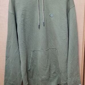 Champion プルオーバーパーカー オリーブグリーンLサイズ