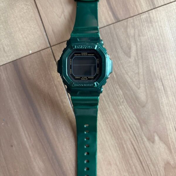 ジャンク品 電池切れ CASIO Baby-G 腕時計 グリーン