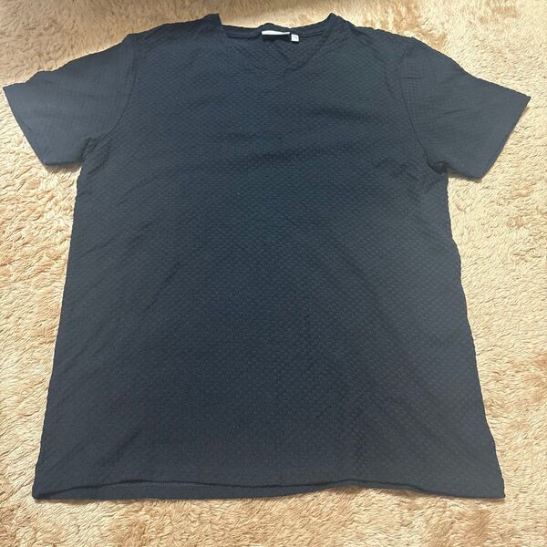 Calvin Klein カルバンクライン Vネック Tシャツ ブラック ビジネスカジュアル 半袖Tシャツ