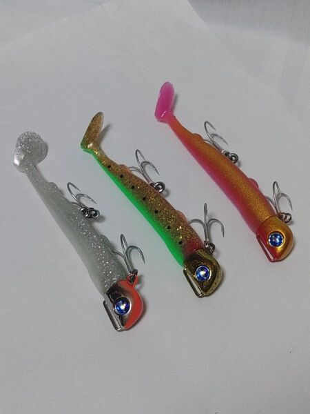 ブルーブルージョルティ ピンクジョーカー/アカキン フラッシュグロー/オレンジベリー ポイズンU/ゴールドラメ 22g 3個セット