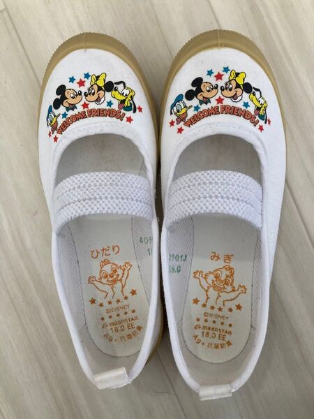 上履き 18.0cm ミッキーマウス ミニーマウス ディズニー 美品