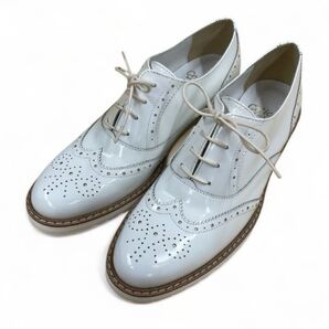 美品 BARCLAY バークレー 牛革マニッシュシューズ 24.5 日本製 レディース ウィングチップ レースアップシューズ
