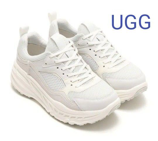 美品 UGG CA805 メッシュ 厚底シューズ スポーツスニーカー 5.7cmヒール 脚長効果 通気性◎