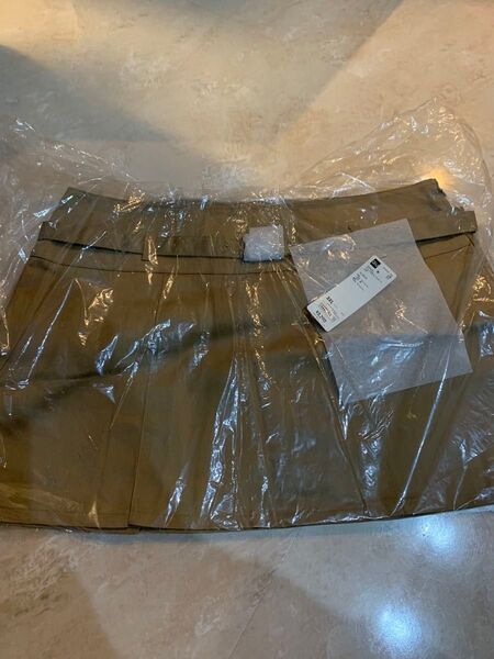 GU ジーユー ベルト付きミニスカート 3XL プラスサイズ 新品 タグ付き