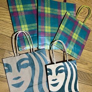 伊勢丹&スターバックス 紙袋5枚セット