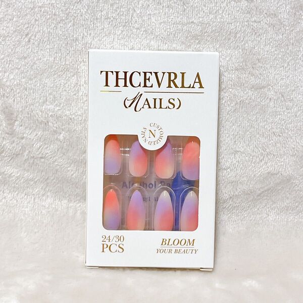 【1点限り】THCEVRLA ネイルチップ 24枚入り ピンクグラデーション ピンク つけ爪 ネイル