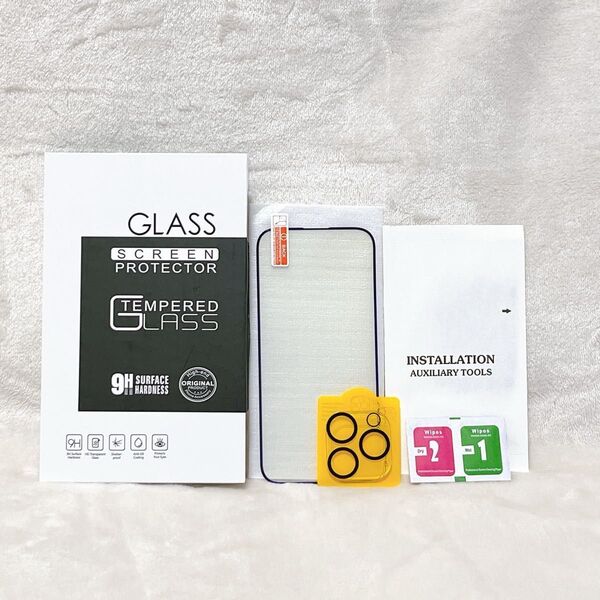iPhone 15pro用 ガラスフィルム 保護フィルム 【ブルーライトカット】カメラフィルム