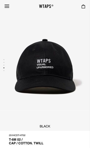wtaps 25 SS cap black