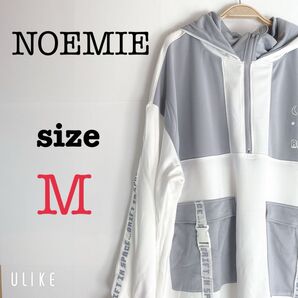 NOEMIE ノエミー【M】レディース 地雷プルオーバー オーバーサイズ 猫 ホワイト パーカー ジップパーカー