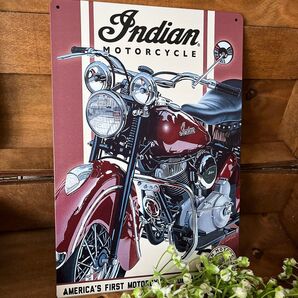 ブリキ看板 インディアンモーターサイクル バイク ②