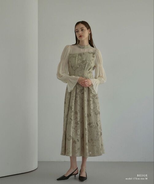 【ANDRESD】アシンメトリータックドレス 結婚式 二次会 オケージョン パーティードレス ロングワンピース 綺麗 可愛い
