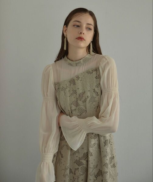 【ANDRESD】アシンメトリータックドレス 結婚式 二次会 オケージョン パーティードレス ロングワンピース 綺麗 可愛い