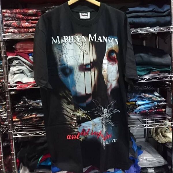 マリリンマンソン 両面プリント バンドTシャツ L