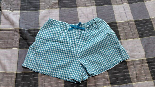 【ユニクロ 120サイズ ギンガムチェック柄 ショートパンツ】女の子 ルームウェア