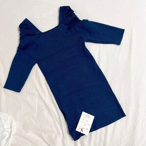 新品 GRL グレイル スクエアネックパワショルニットトップス rut504 半袖
