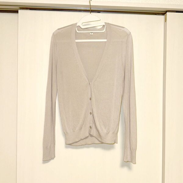 UNIQLO Vネックカーディガン グレー Lサイズ