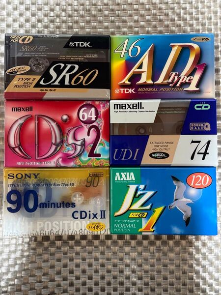 TDK maxell SONY AXIA ノーマル ハイポジ カセットテープ