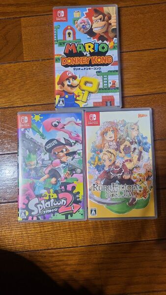 Nintendo Switchソフト マリオvsドンキーコング スプラトゥーン2 ルーンファクトリー3スペシャル 3点セット