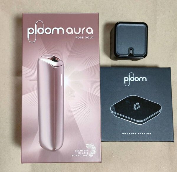 未開封発送 ploom aura ローズゴールド プルーム オーラ スターターキット 新品 製品未登録 セット 綿棒 先行発売