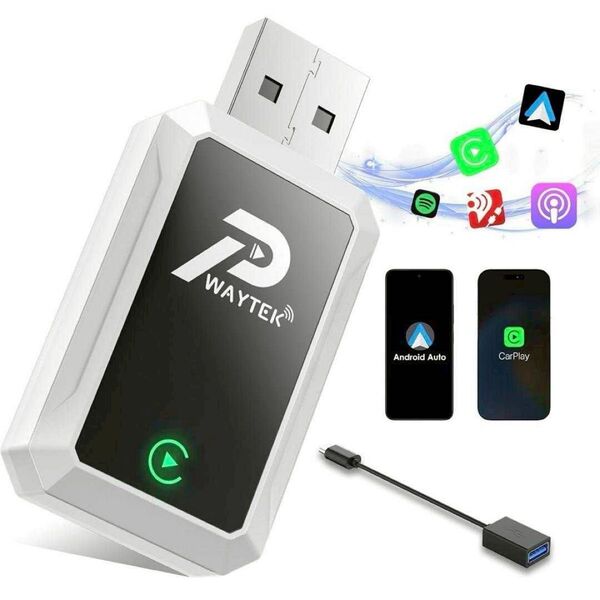 2in1ワイヤレスCarPlay&AndroidAuto変換アダプター