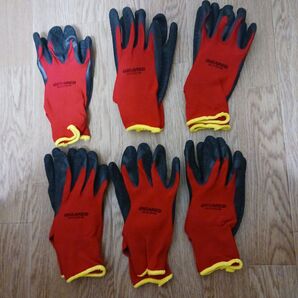 作業用手袋 GIGARED Mサイズ 6組セット まとめ売り レッド