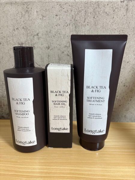 Longtake ヘアケア3点セット シャンプー/トリートメント/ヘアオイル ブラックティー&フィグ 未開封
