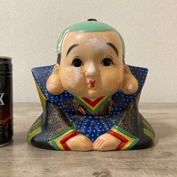 時代福助人形 縁起 手描き 招福置物 珍品〈検 招き猫 こけし 七福神 常滑焼