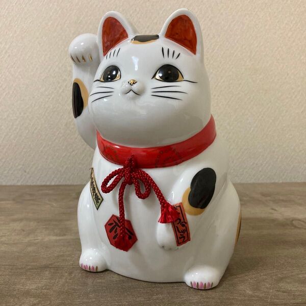 可愛い 瀬戸焼 薬師窯 ビンテージ招き猫 招福 福寿 縁起 貯金箱 開運〈検 七福神 福助 昭和レトロ 常滑焼