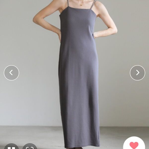 select MOCA セレクトモカ ダブルストラップカップ付きリブキャミワンピース