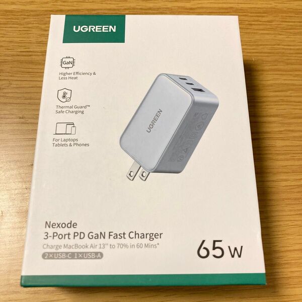 UGREEN Nexode 3-Port PD GaN Fast Charger 65W CD244