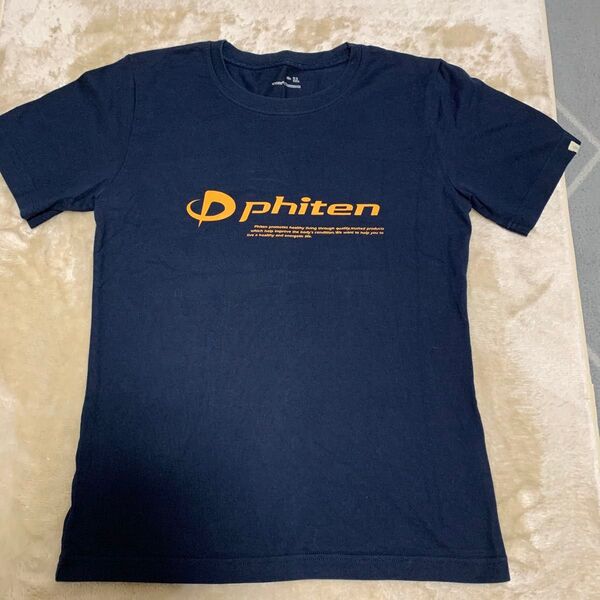 ファイテン phiten 半袖Tシャツ 古着 ネイビー レディース LLサイズ