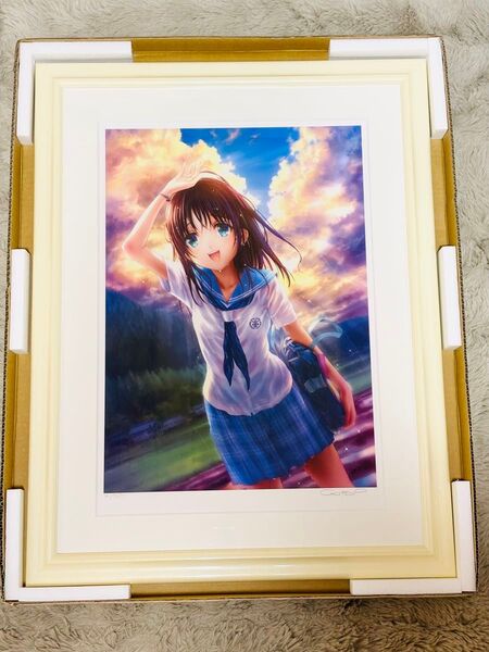 ごとP 「雨過天晴」4/10 アールビバン 直筆サイン入り ミクスドメディア 版画 保証書付属