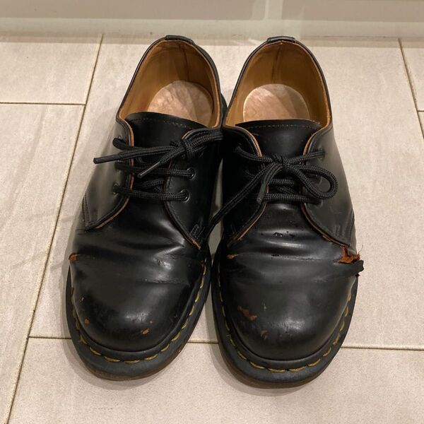 ドクターマーチン Dr Martens 黒 ブラック 3ホールシューズ uk4 23〜23.5cm ローファー オックスフォード